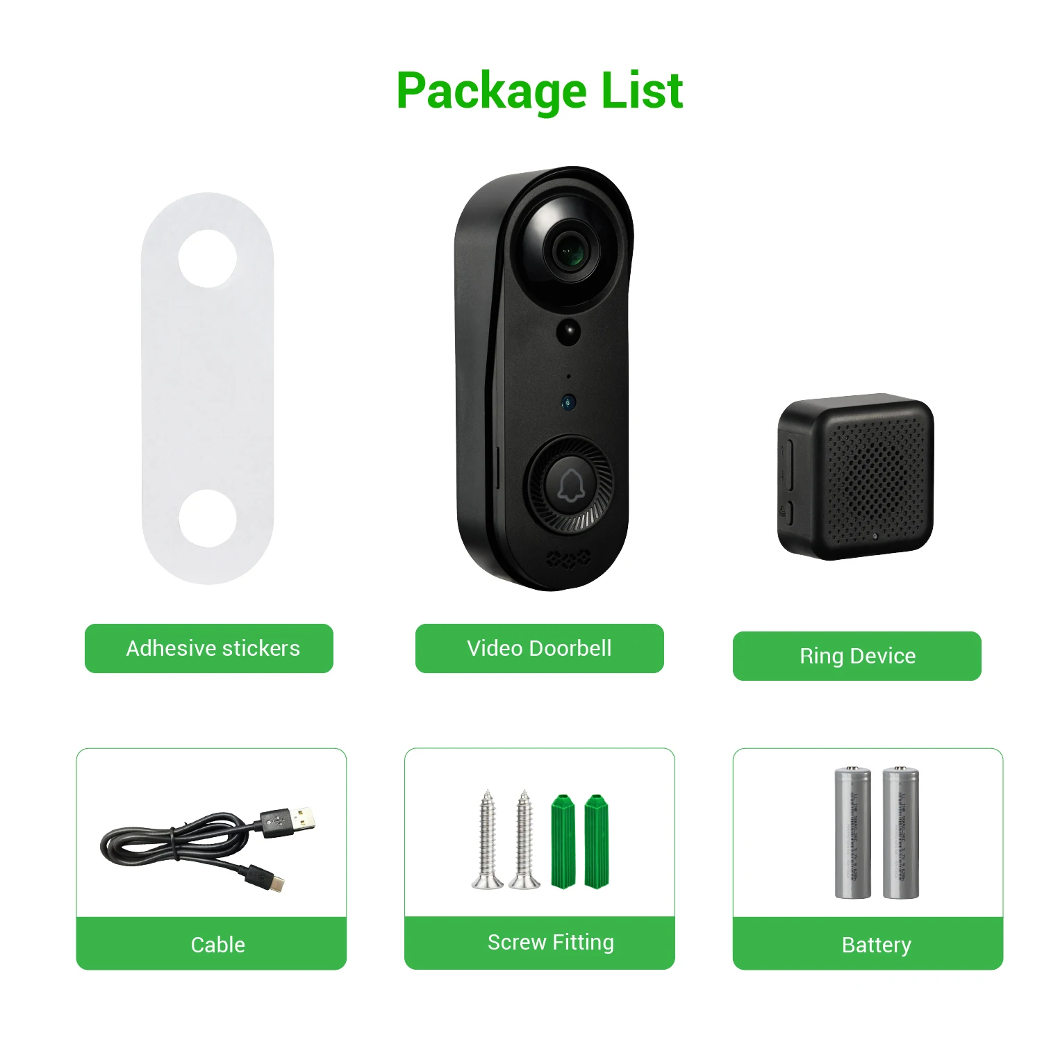 iCam365 APP 2MP 1080P Wireless WIFI Doorbell Video Door Phone Visual Door Camera Peephole Viewer