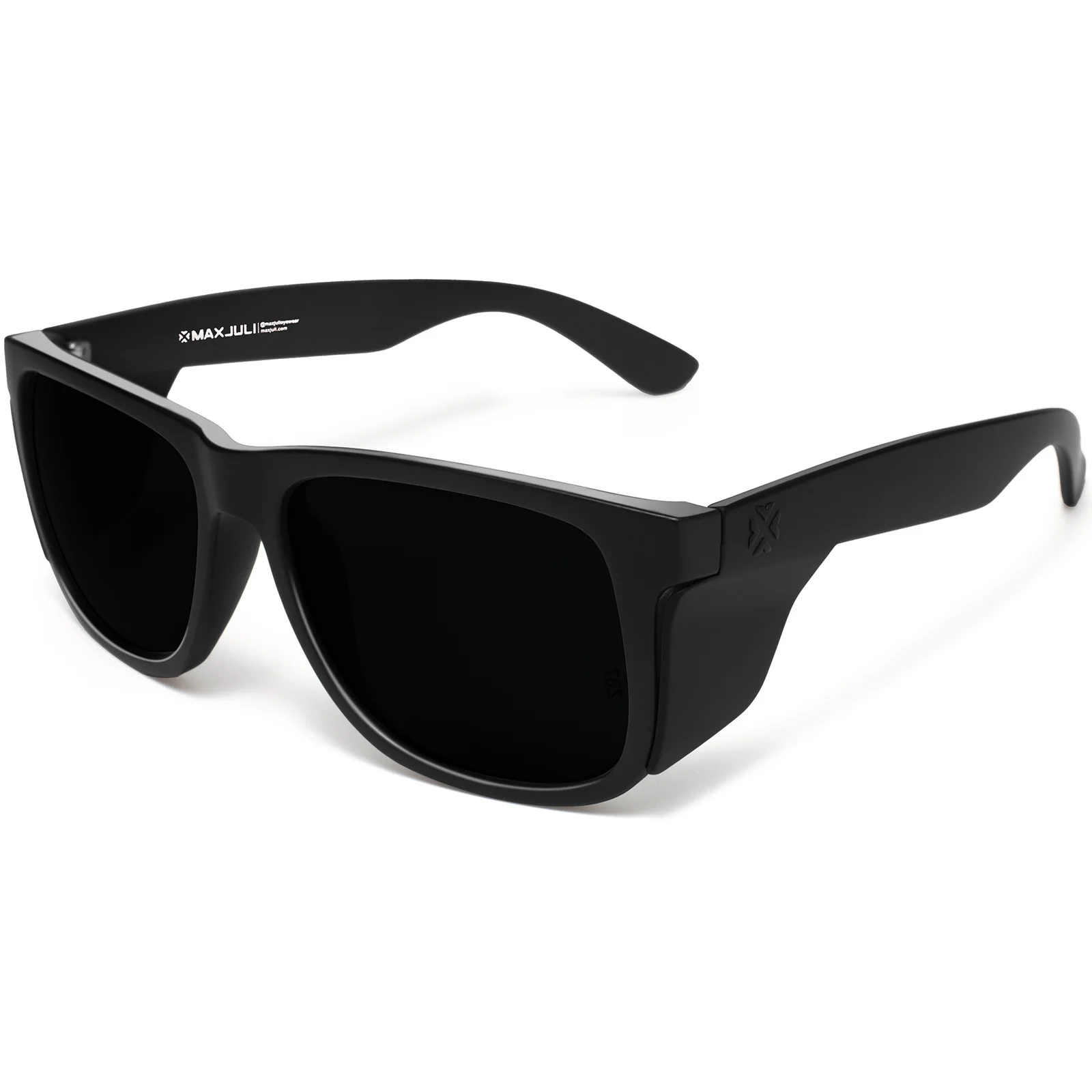

MAXJULI Extra Large Z87 Safety Sunglasses for Big Heads Men Women TR90 Oversized Side Shields Wrap Sun Glasses UV400 8806S