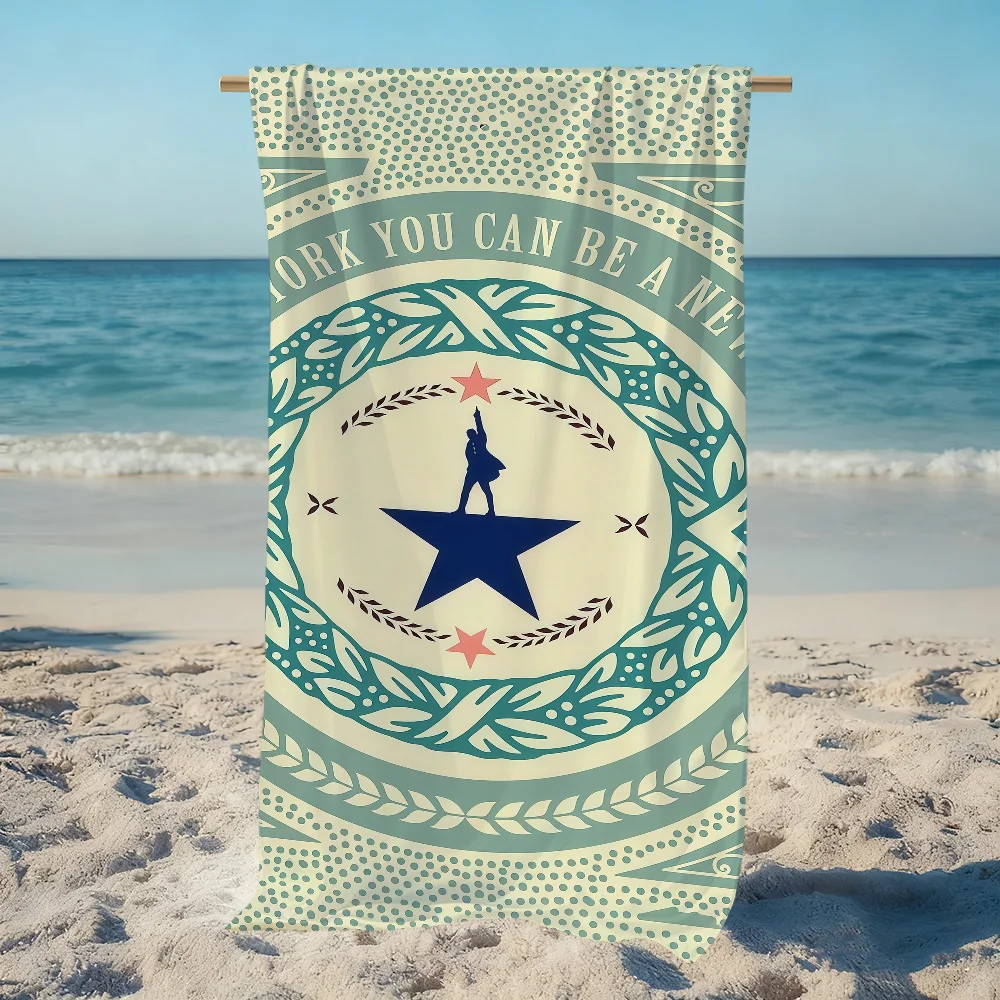 H-Hamilton-Es Logo Cool Towel Beach Quick Dry Soft Pool Towels Gift for Travel Gym Shower Camping sports