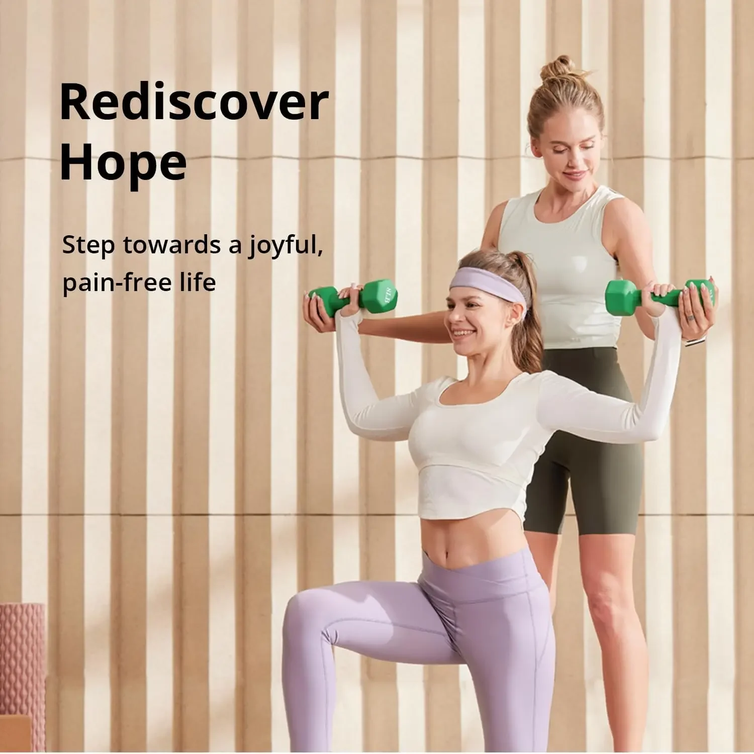 Mancuernas de neopreno 1-3LB Hex Anti-Roll para entrenamiento físico en casa para personas mayores