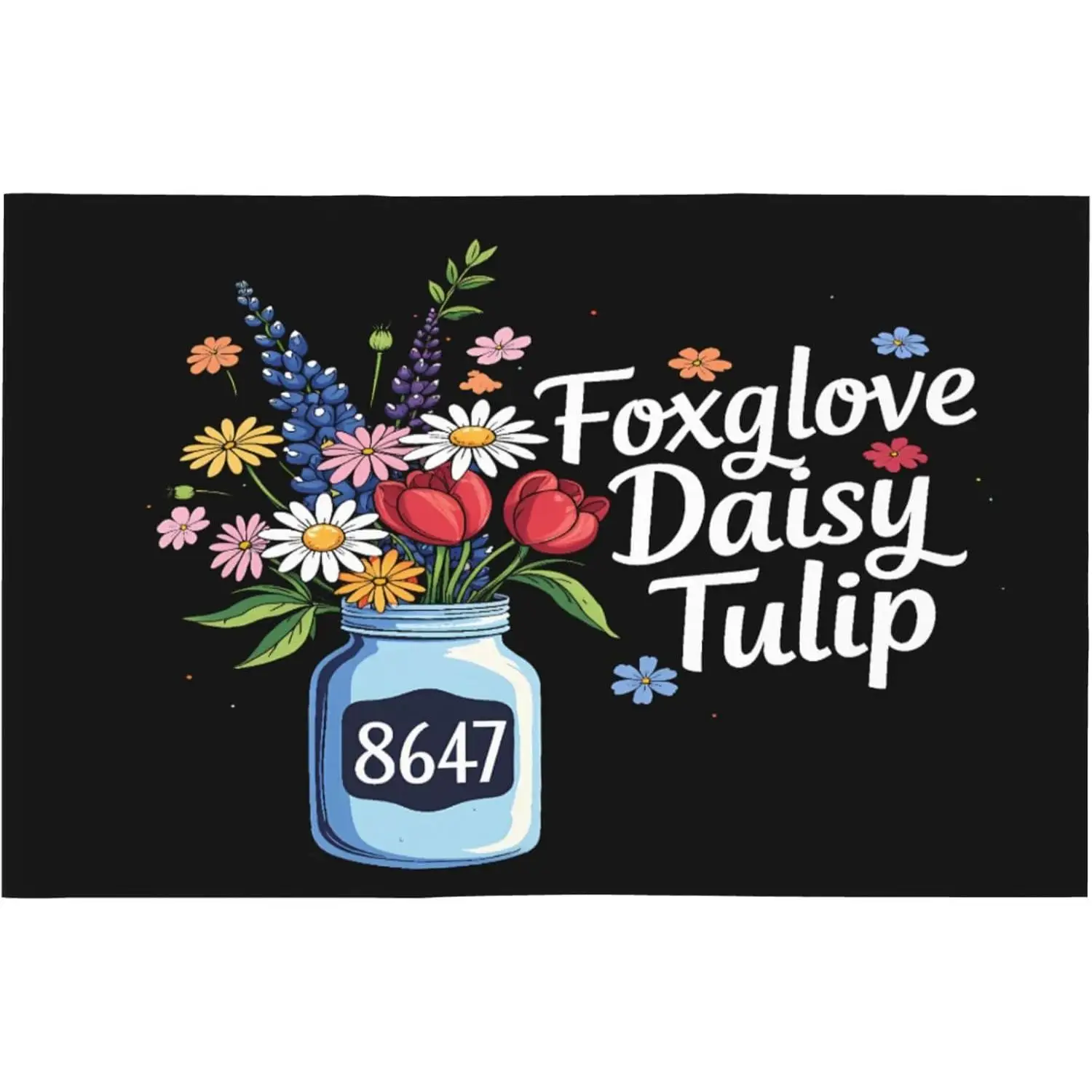 Daisy Tulip Car Flag Subtle Resist Banner Signs No Flag-pole Single-sided Printing Home House Flags Parade Flag Outdoor