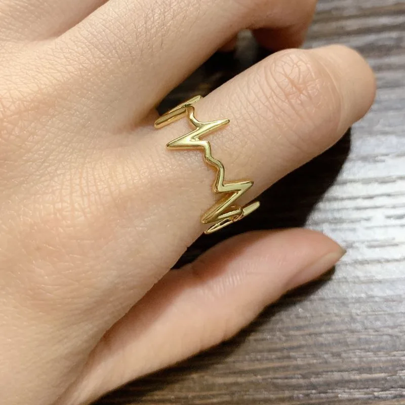 Buyee 925 Sterling Silver Couples Ring Elegant Curve Simple Open Ring Finger for Women Men Fashion Party Fine Jewelry Circle