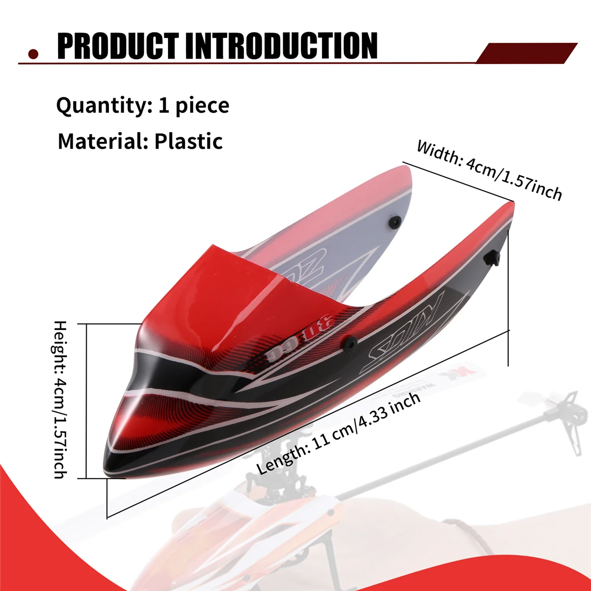 ACKOR K110S.0003 المظلة الغطاء الواقي ل Wltoys XK K110S RC هليكوبتر قطع غيار ترقية أجزاء الملحقات