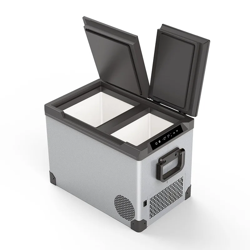 35L 45L 55L Dual Zones Compressor Cooling Mini Freezer 12V 24V Mini Fridge Car Refrigerator with Handle