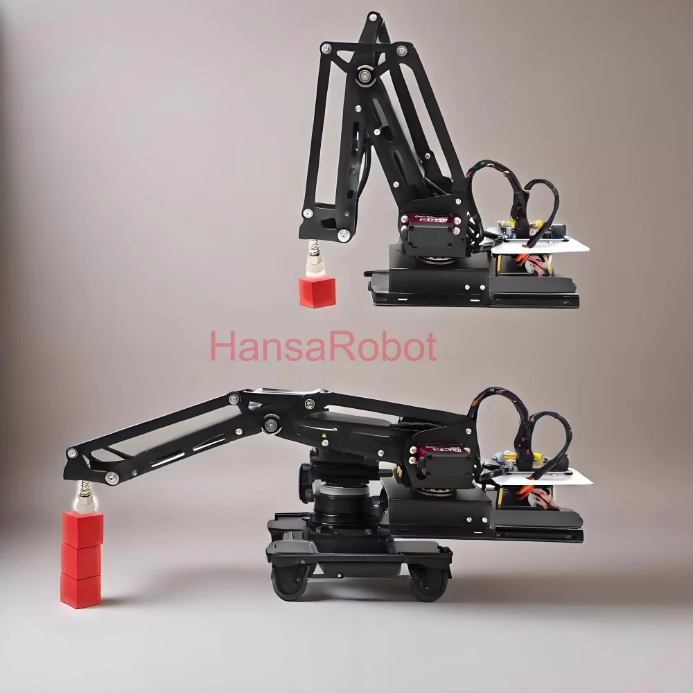 Günstige 3 DOF Metall Roboterarm Mechanische Manipulator mit Metall 25 KG Digital Servos Arduino UNO Luftpumpe Saugnapf DIY Spielzeug