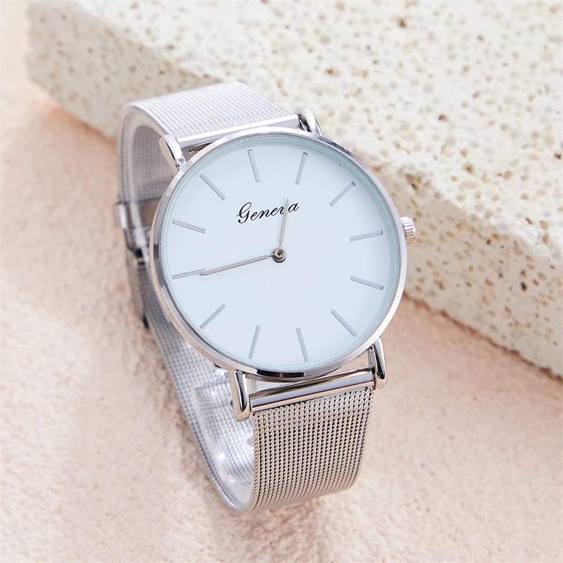 2023 New Fashion Women Luxury Watches Ladies Metal Mesh Stainless Steel Casual Quartz Wrist Watch For Gift Relogio Feminino Hot