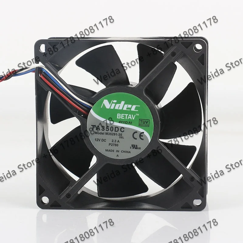 

Nidec DC12V 2.3A AC EC 9038 90X90X38MM 9CM High air volume temperature control server Four-wire TA350DC M35291-35 cooling fan