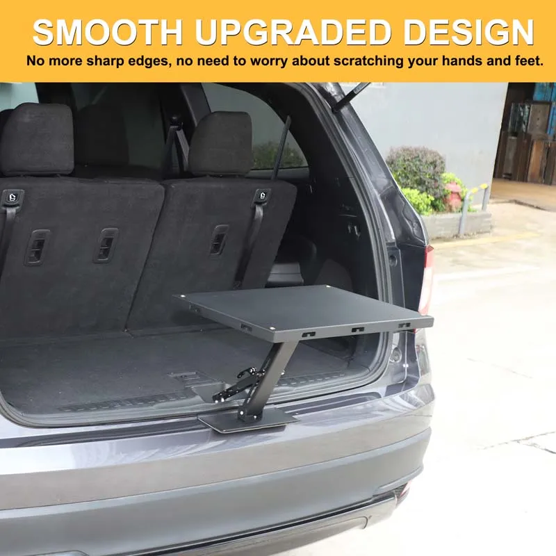 

1piece set carbon steel black For Honda Pilot 2016-2022 car tailgate lock extension small table plate modification accessories