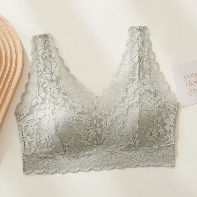Сексуальное кружевное нижнее белье для сна для женщин, уютный бесшовный жилет без косточек, бюстгальтеры для девочек, студенческое белье, мягкая накидка на грудь с эффектом пуш-ап