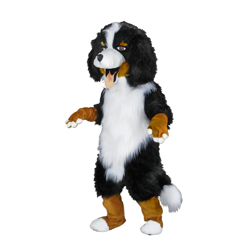 Realistic Bernese Mountain Dog Mascot Costume Adult Size Lovely Snowman Theme Anime Cosplay Costumes Carnival Fancy Dress 2332