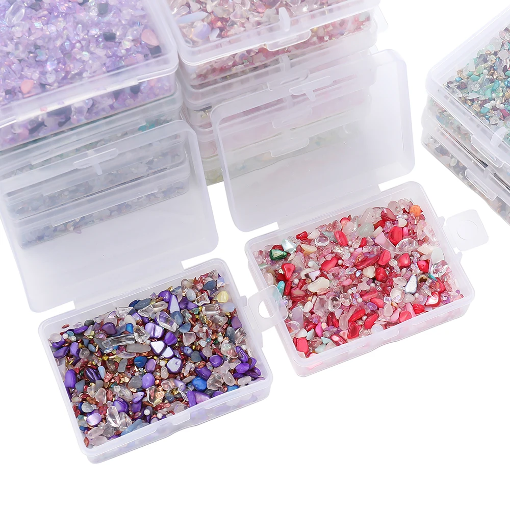 

50g/Box Crushed Glass Stones Irregular Crystal Art Decoration Resin Fillings for DIY Jewelry Making Accessories Nail Art Crafts