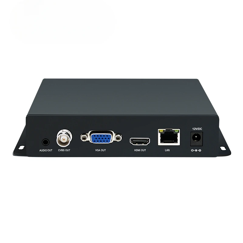 4K30 HDMI Over IP Decoder H.265/HEVC Hardware SRT RTMP RTSP To CVBS VGA HDMI Video Decoder