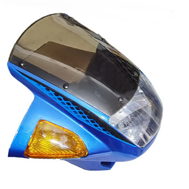 For Yamaha Jianshe YBR125 2009-2010 YBR 125cc Head Light Cover Motorcycle Plastic Parts Wind Shield Body Covers With Front Lamp