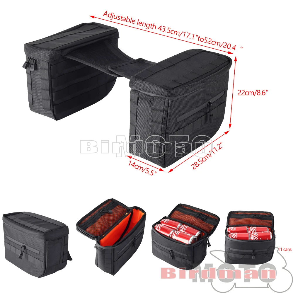 Motorcycle Club Style Essential Saddlebag Escape Bags & Thug Style T-bar Handlebar Bag For Harley Dyna Sportster Custom Classic - Image 2