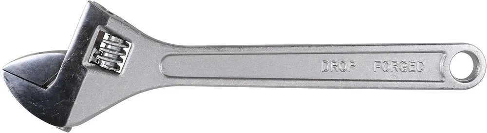 Chave ajustável resistente de 24 polegadas, aço forjado, cromado, mandíbulas de precisão para resistência à ferrugem