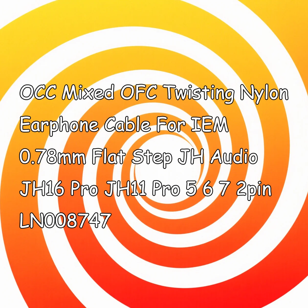 OCC Gemengde OFC Draaiende Nylon Oortelefoon Kabel Voor IEM 0.78mm Platte Stap JH Audio JH16 Pro JH11 Pro 5 6 7 2pin LN008747