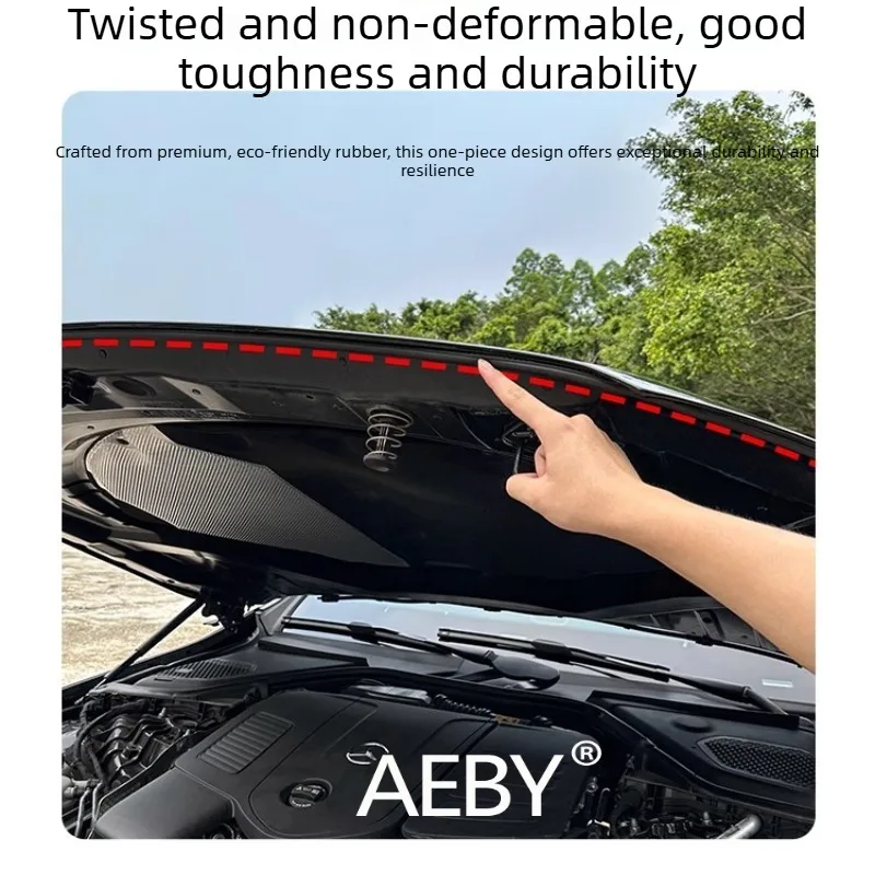 For BYD Atto 2 2025 Soundproof Hood Seal Strip,Sealing Tape Soundproofing,Sound Deadening Rubber Strip,engine hood