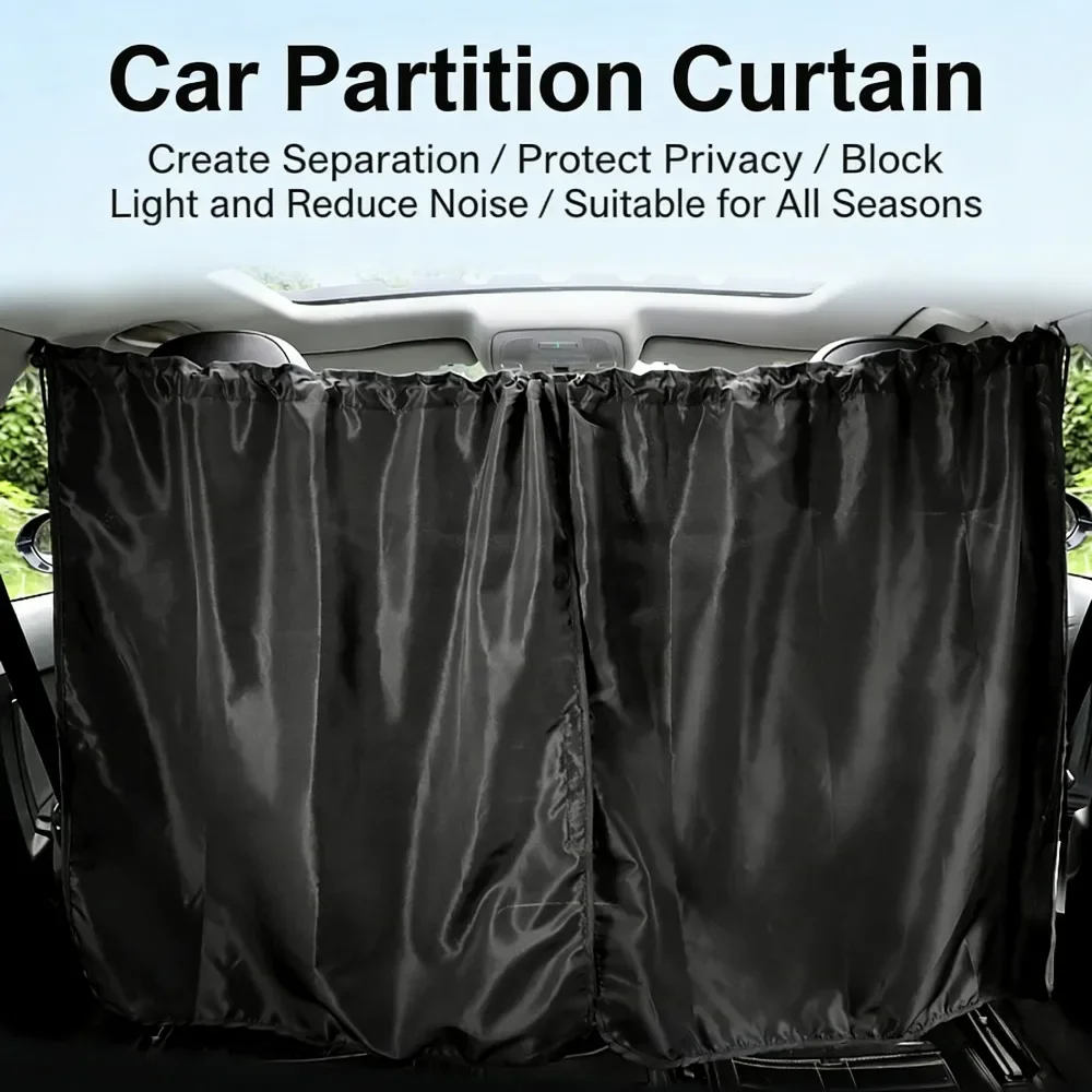 Car Partition Curtain Sun Shade UV Protection Privacy Screen for Front Rear Seat Universal