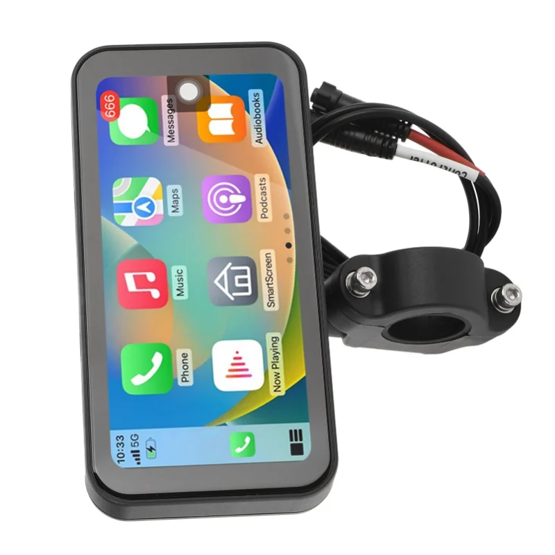 6.25inch Motorcycle Wireless Touch Screen For Carplay For Android Auto Water Resistant Portable Motorbike GPS Navigation System