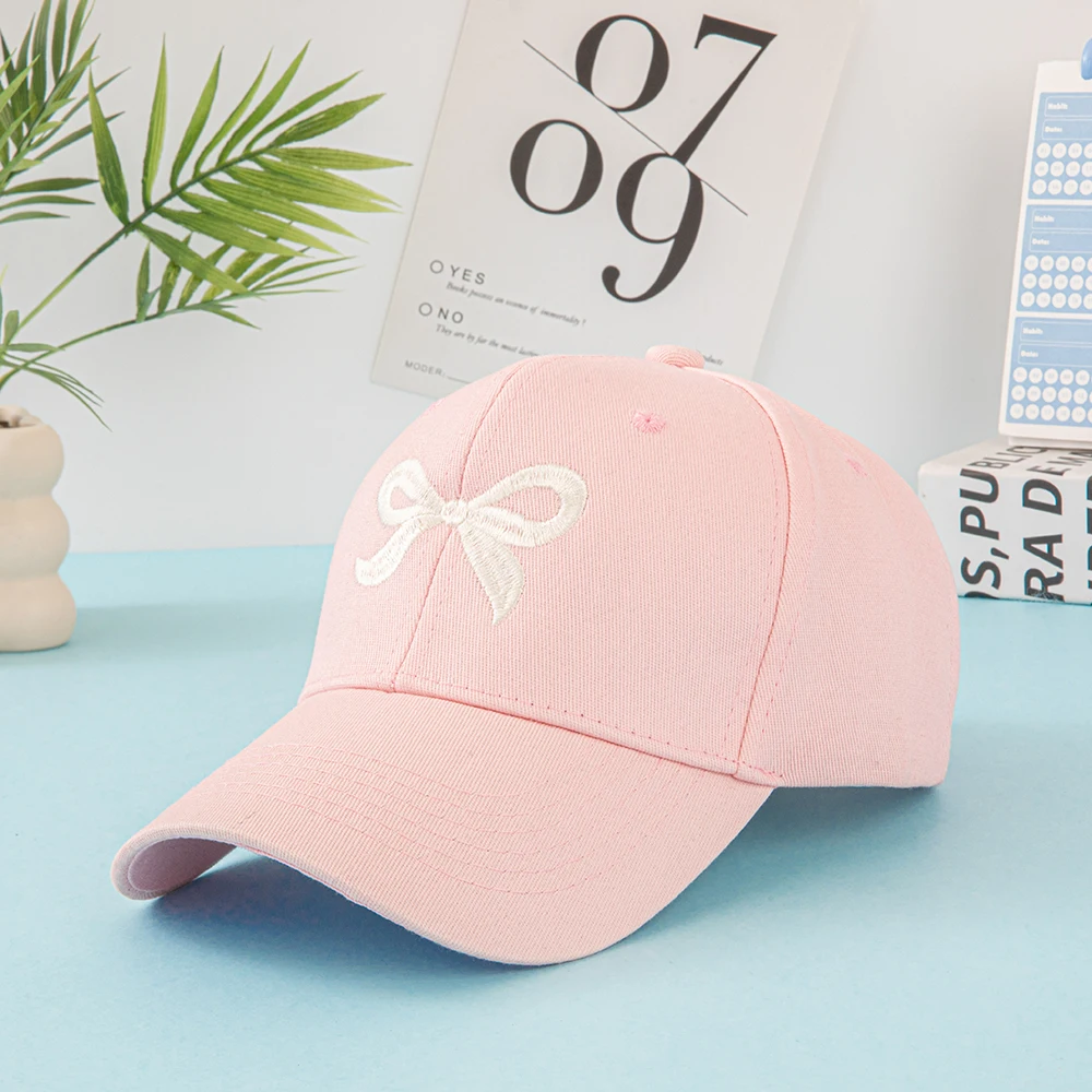 Fashionable Embroidered Bow Pattern Baseball Cap, Sunshade Casual Baseball Cap, New Trendy and High-End Hat, Suitable for Ladies