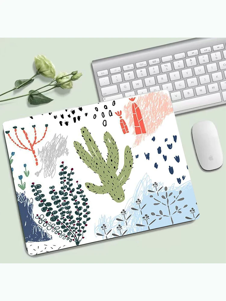 

Anti slip mouse pad gaming mouse pad small computer/laptop mouse pad with plant pattern 8x10 inches