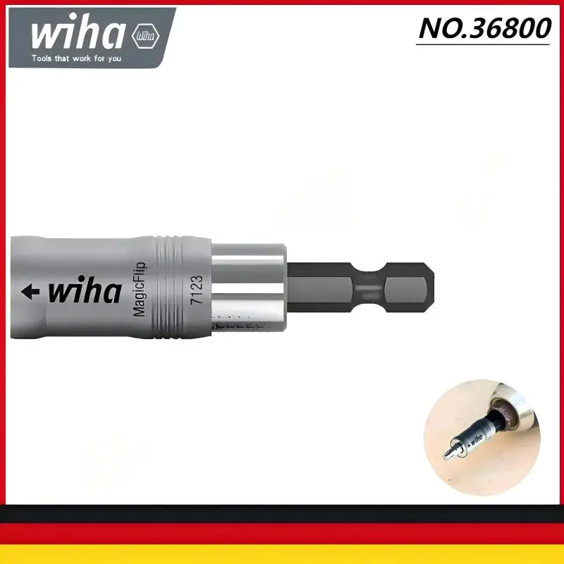 

Wiha 36800 Универсальный магнитный откидной держатель бит 1/4 дюйма — сверхмощный, противоскользящий | Для DIY/профессионального ремонта