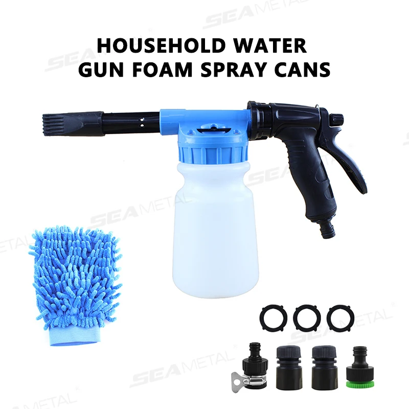 SEAMETAL 1L Adjustable Car Washer Foam Nozzle Car Washing Foam Gun Cleaning Tool Glove Pot Lance Water Soap Shampoo Sprayers view 3