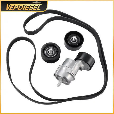 Zestaw napinacza paska i rolki napinającej z paskiem wielorowkowym do Hyundai Santa Fe Sonata Tucson Kia Optima Sorento L4 10-16, numer części 25281-25000