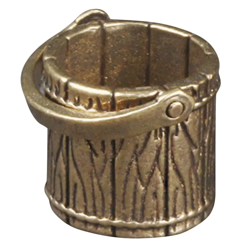 خمر دلو صغير ديكور النحاس الحرفية المنزل سطح المكتب الجدول محور غرفة الطعام مكتب ديكور احتفالي هدية الفن