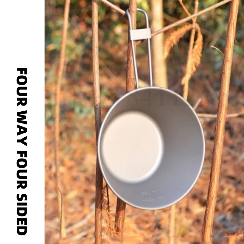 

300 мл/450 мл уличная складная миска из чистого титана, портативная титановая миска с защитой от ожогов и падения, легкая миска для кемпинга