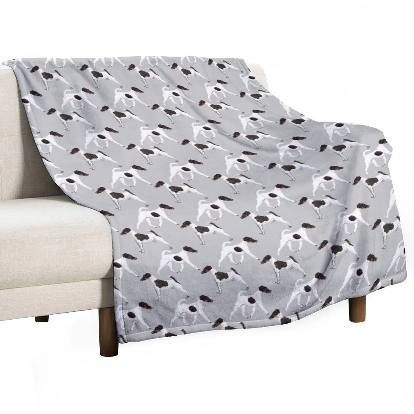 

Smooth Fox Terrier Repeat Pattern Throw Blanket Decorative Sofa Blankets For Baby For Decorative Sofa Blankets