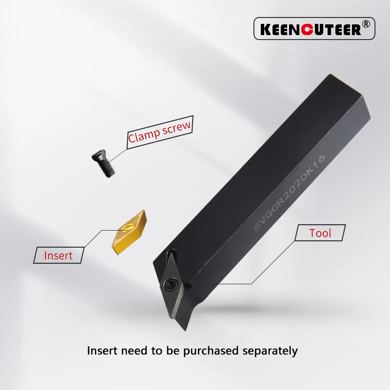 Herramienta de torneado externo SVQCR SVQCR1616H11 SVQCR1616H16 SVQCR2020K16 SVQCR2525M16 barra de corte, barra de torno CNC, soporte de torneado