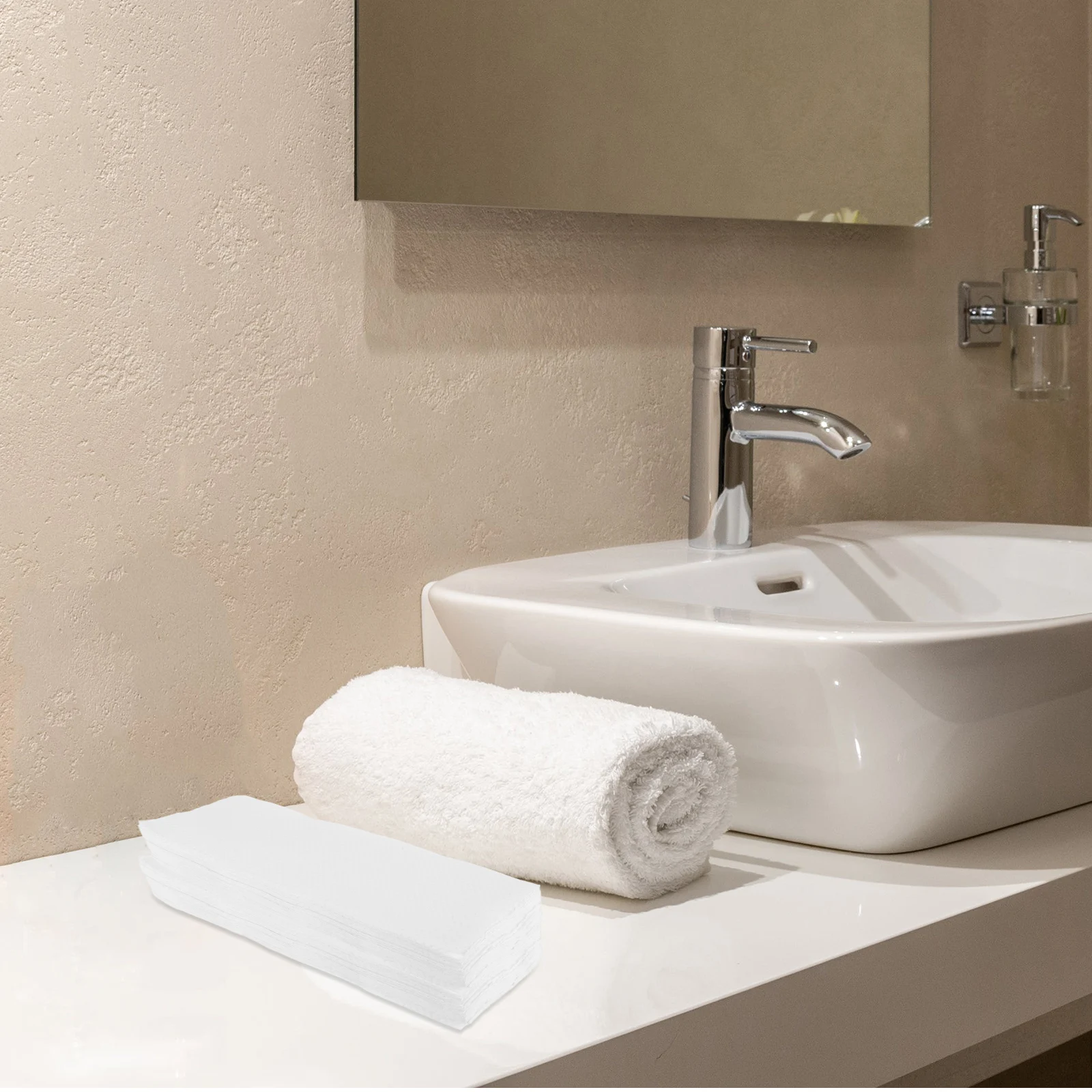 

200 Sheets Fold Paper Hand Towels Bathroom Paper Towels For Guests White Disposable Guest Bathroom Napkins Thick