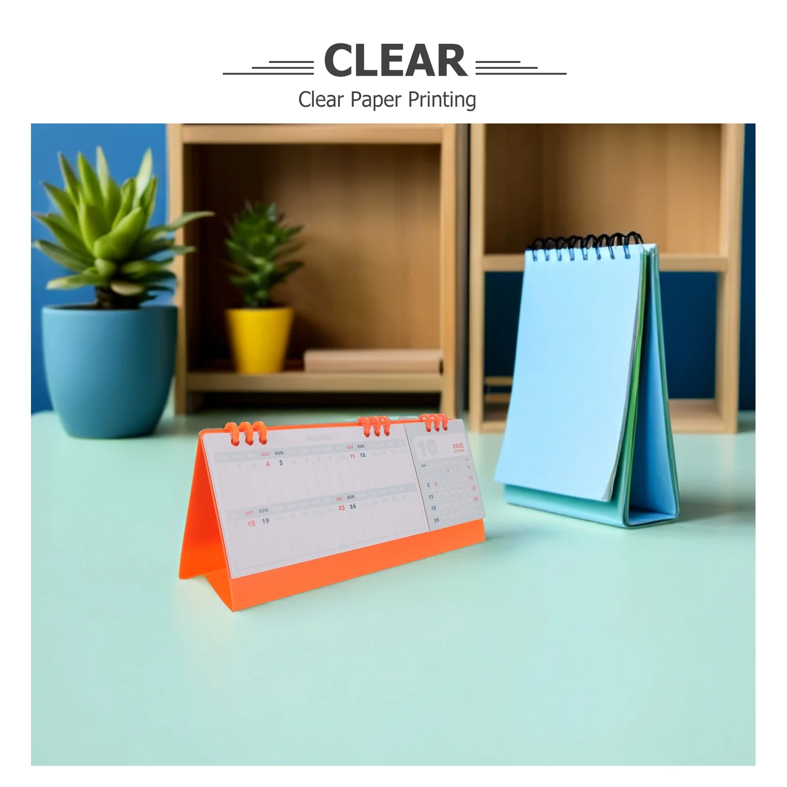 2026 desktop mini espiral encadernado mensal planejador semanal flip organizador de mesa para escritório casa escola professor bloco calendário de mesa