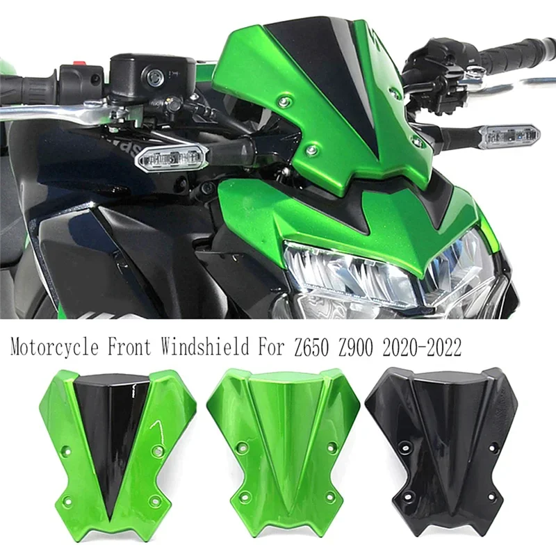 

Motorcycle Front Windshield Screen Viser Visor Wind Deflectors Fairing For KAWASAKI Z650 Z900 2020-2022