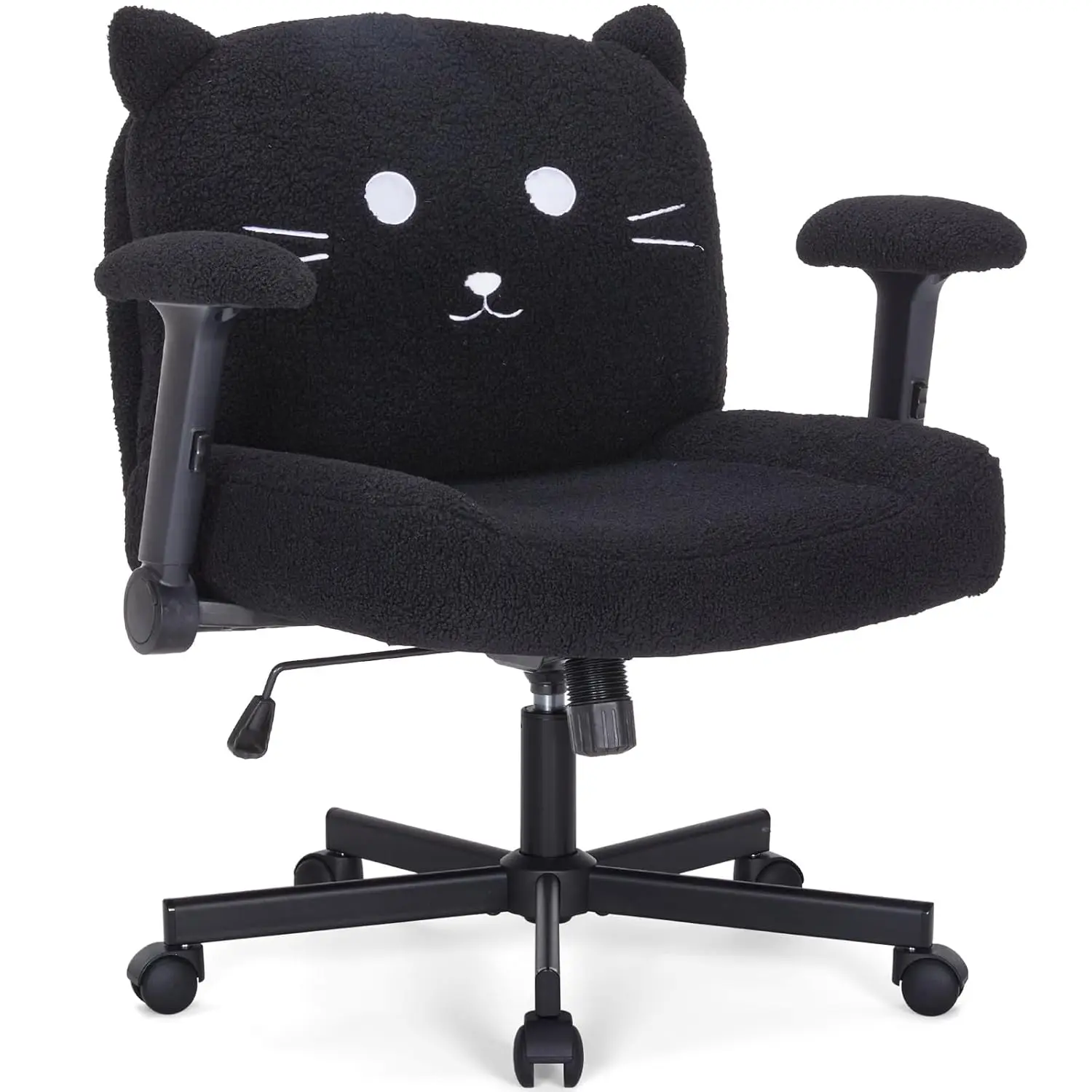 

Стул крест-накрест с колесами и подлокотниками, офисный стул на перекрестных ножках с широким сиденьем, регулируемые милые удобные настольные стулья для дома и выключения