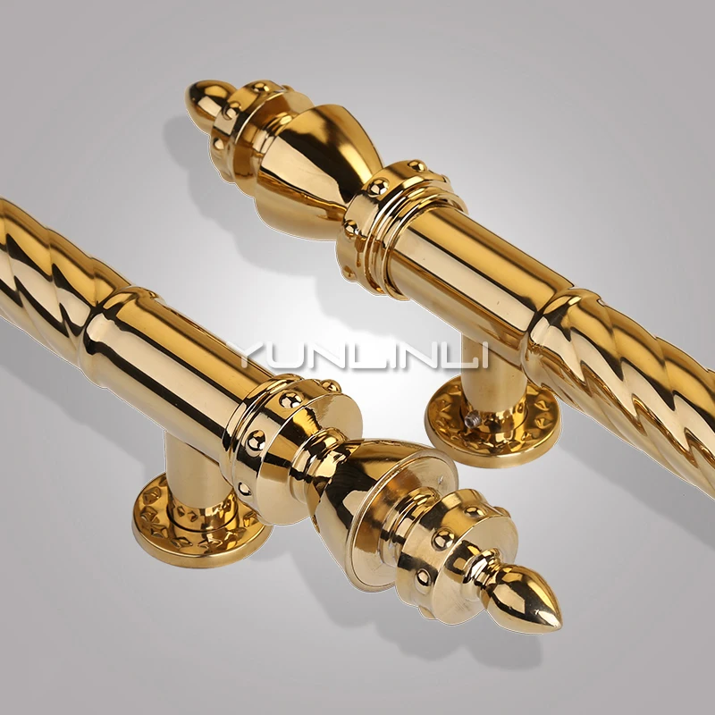 2026 مقبض الباب 600 مللي متر/800 مللي متر/1000 مللي متر سميكة التيتانيوم الموضوع KTV باب من الفولاذ المقاوم للصدأ زجاج مقبض الباب الحديثة الفاخرة WM-8011