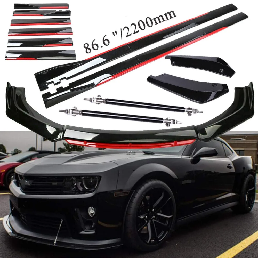 

Front Bumper Lip Spoiler Splitter Body Side Skirt For Chevy Camaro United States