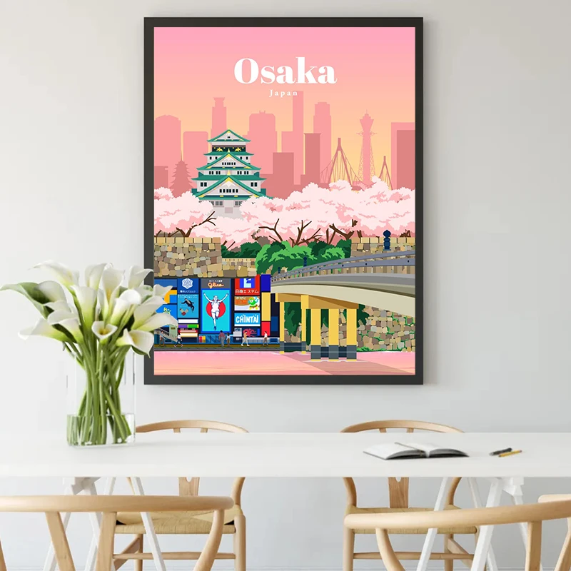 Landscape Poster World City Montreal Prague Kyoto Bali Poster Prints Nordic Style Picture Landscape Home Decor Canvas Painting