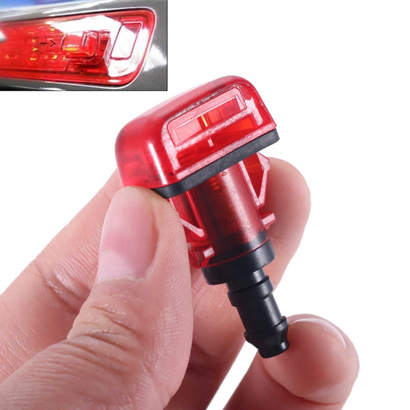1Pc Rot Kunststoff Auto Heckscheibe Wischer Waschmaschine Wasser Spray Jet Düse für Honda Pilot MK2 2009-2015 76850-SZA-A01 76810-SZAA01