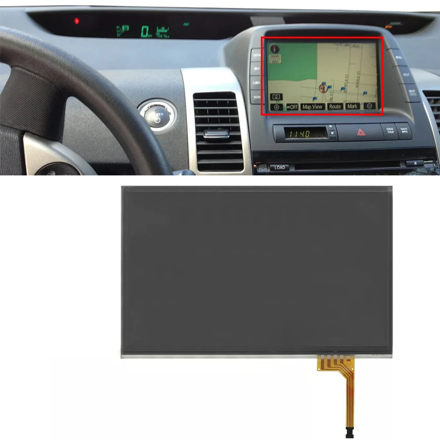 

LTA070B510F LTA070B511F 86110-47210 86110-47220 7.3inch Original New Touch Screen Digitizer for Toyota Prius Hybrid Sedan 04-09