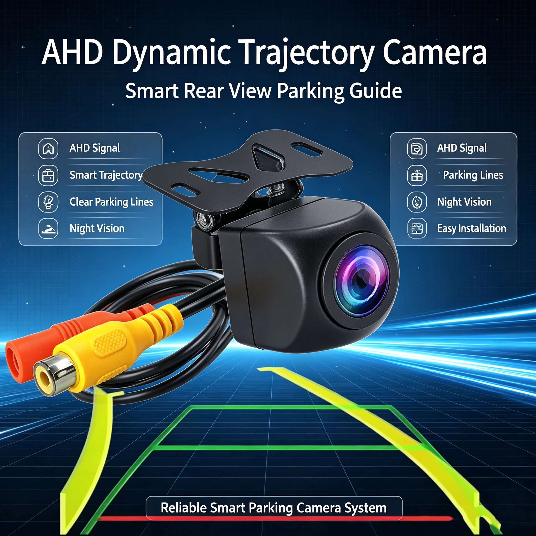 Reversing Dynamic Trajectory Reversing Camera Car Camera trajectory HD trajectory 170° wide-angle waterproof AHD night vision