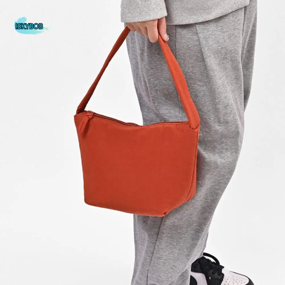 

Fashion Korean Style Nylon Handbag Large Capacity All-match Cloth Shoulder Bag Simple Pure Color underarm bag Women
