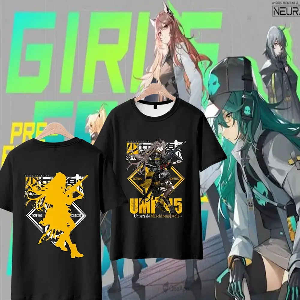 أنيمي لعبة الفتيات المواجهة ثلاثية الأبعاد تي شيرت مطبوع الرجال النساء موضة المتضخم قصيرة الأكمام بلايز تيز الاطفال الهيب هوب الكرتون التي شيرت جديد #1