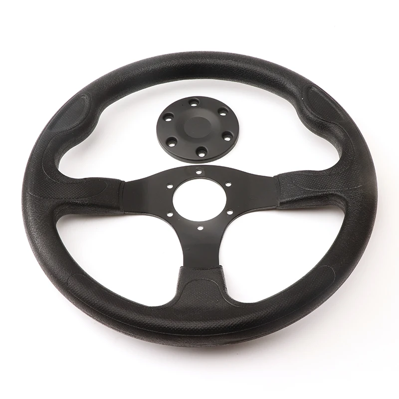 

Universal 350mm PU polyurethane steering wheel Turn to fit for ATV kart agricultural vehicle marine modified accessories