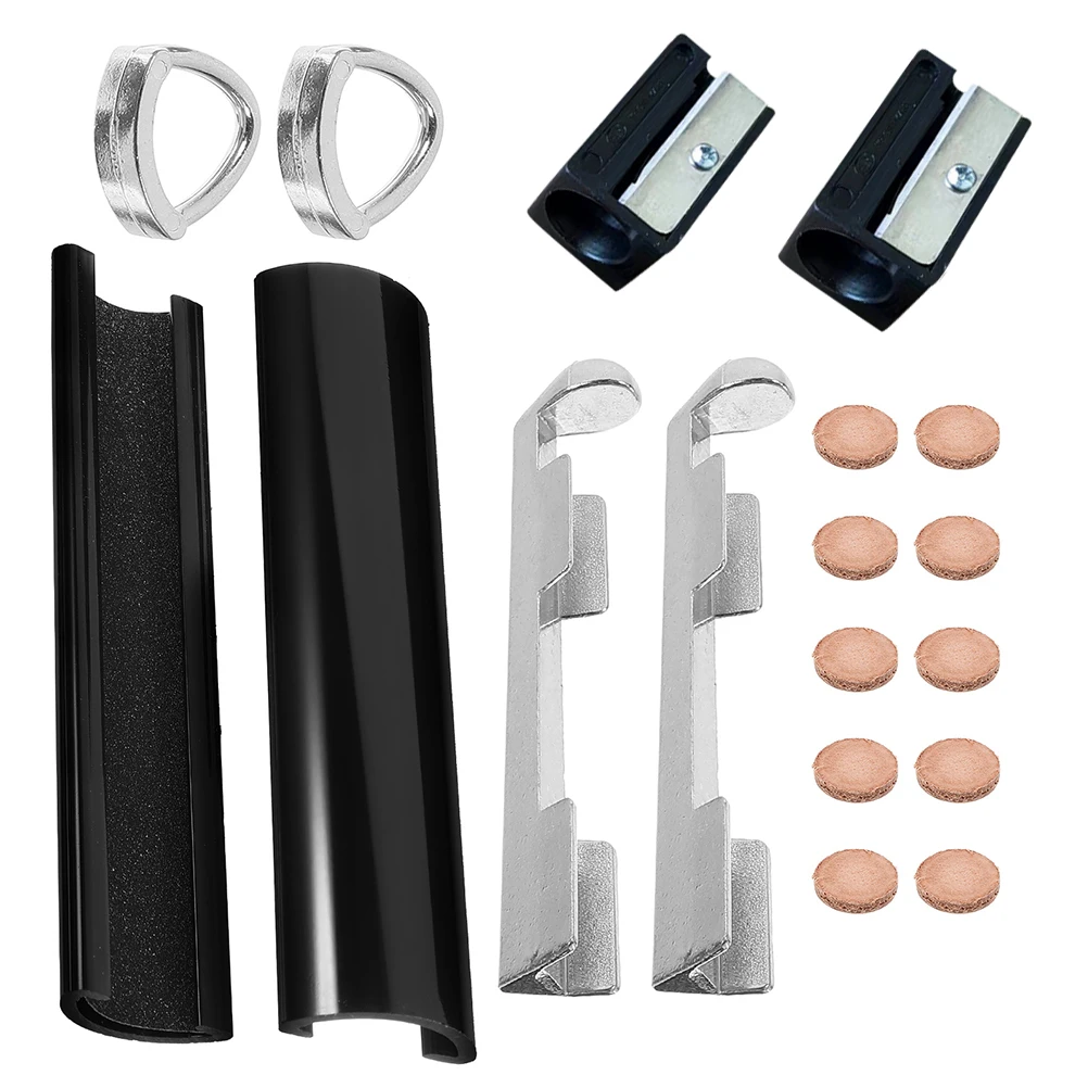 

1 set Pool Cue Repair Kit Durable Tools Billiards Accessories Replacement Tips Plastic Material Performance Enhancement