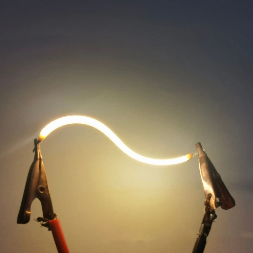 DC 3V Flexible COB LED-Diode 60MM 125MM 145MM 185MM 300MM 450MM Gelb/Rot/Blau/Grün/Weiß Edison-Glühbirnen-Teile LED-Filament