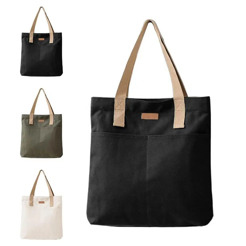

Women's Canvas Shoulder bag Tote Bag Hand-held Large capacity Handbag Convenient Underarm pouch Class Commuter Bag