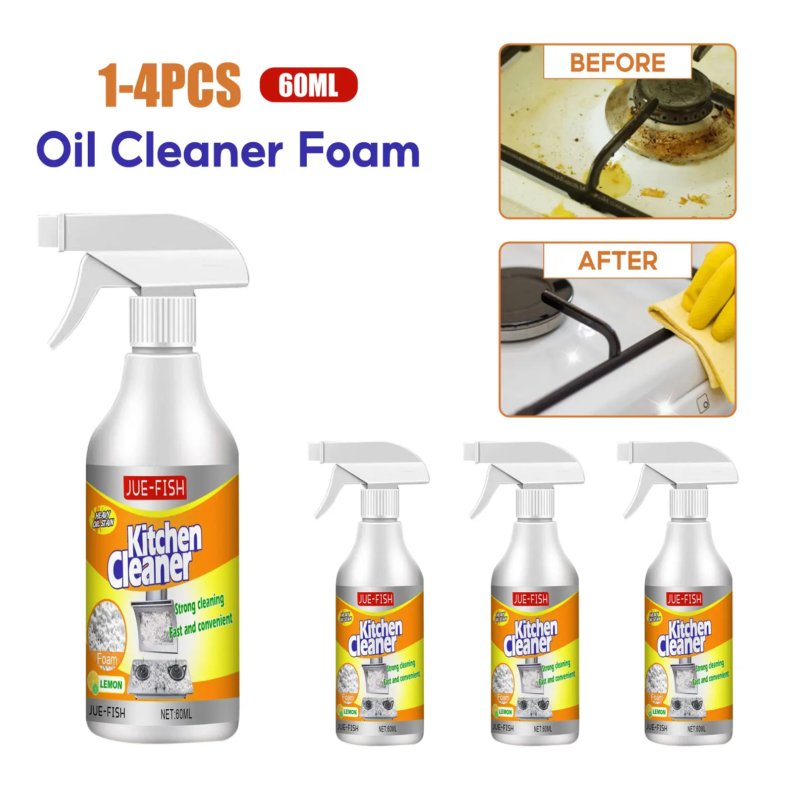 

Oil Cleaner Bubble Spray Remover Grease Foam Multipurpose Dirt Oil Cleaning Kitchen Grills Foam Washing Kitchenware Degreaser