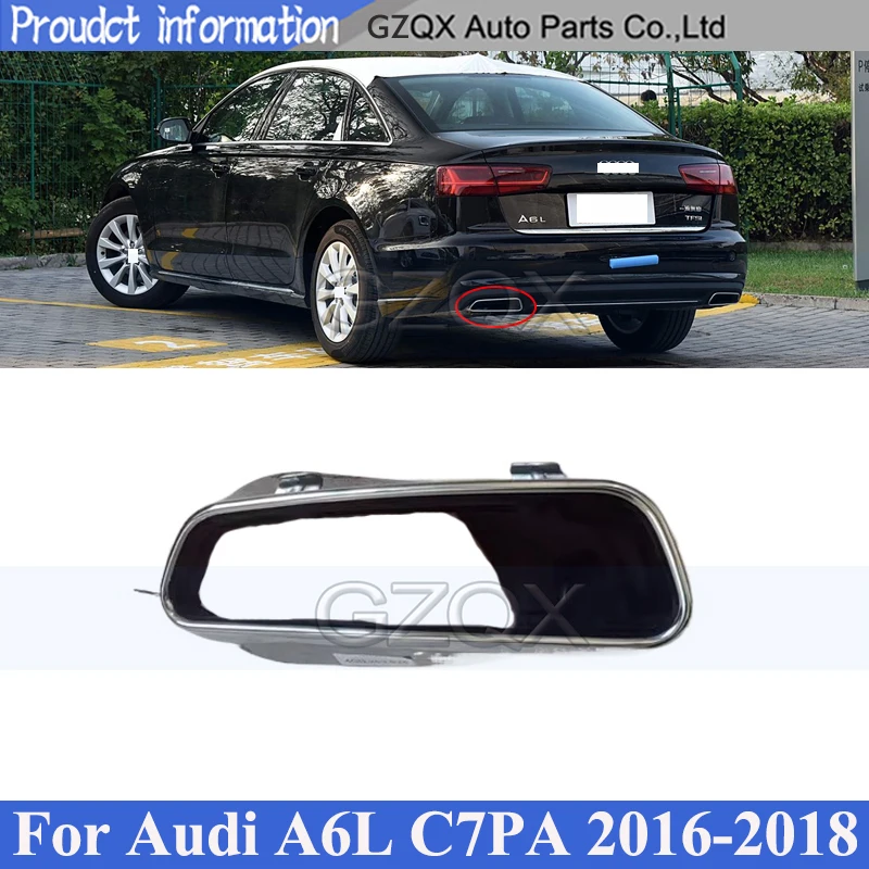 

CAPQX Rear Bumper Muffler Tail Section Exhaust Pipe For Audi A6 L A6L C7PA 2016-2018 Rear Exhaust Throat Rear Exhaust Frame